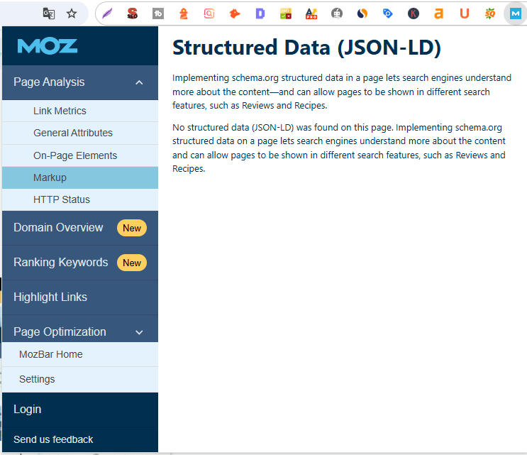 mozbar chrome extension for seo